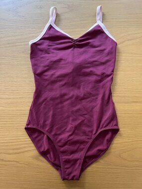 So Dança Pinch Front Leotard with Contrast Trim - M